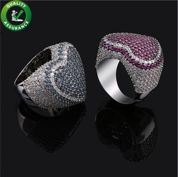 Men's stylish hip hop rings for engagements, weddings, and luxury fashion with diamond heart charms and cubic zirconia designs