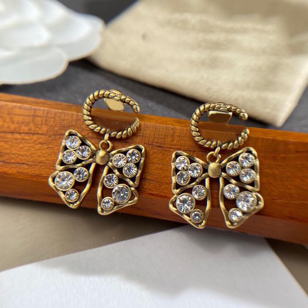 Mixed Simple 18K Gold Plated 925 Silver Letters Stud Brand Designers Luxury Geometric Famous Women Round Crystal Rhinestone Pearl Earring We