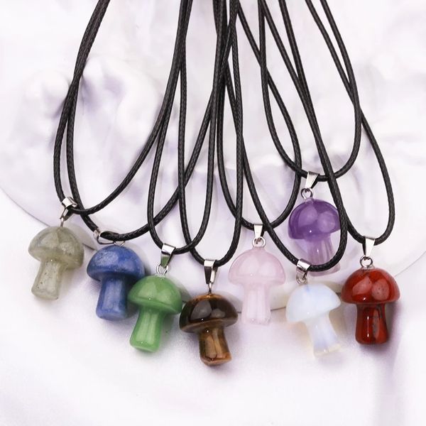Natural Gem Stone Quartz Crystal Amethyst Tiger Eye Hand Carved 2cm Mushroom Pendant Necklace For Women Jewelry

Handcrafted 2cm mushroom pendant necklace featuring natural quartz, amethyst, and ti...