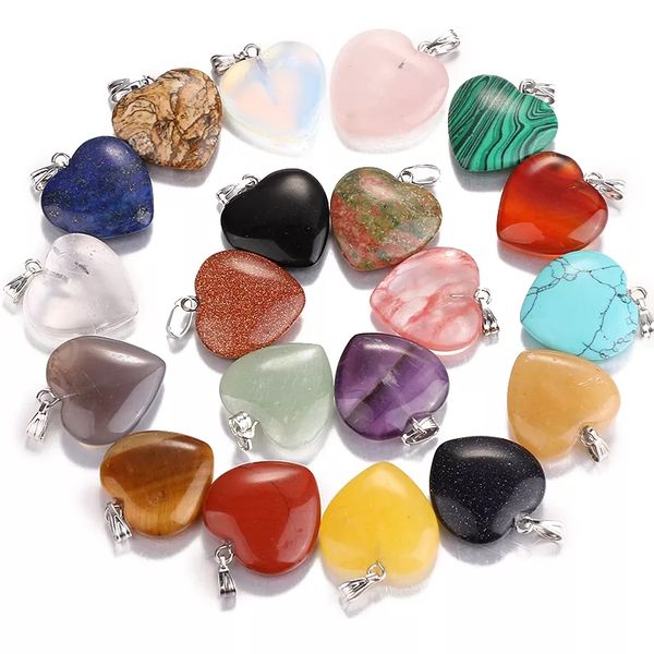 Natural Stone rose quartz pink crystal love heart charms pendants healing DIY earrings necklace for Jewelry

Pink rose quartz crystal heart charms for DIY healing jewelry, pendants, earrings, and n...