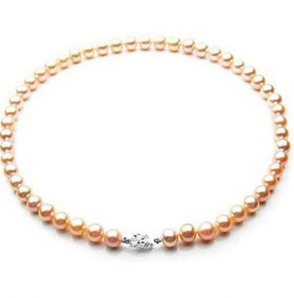 Natural white 9-10mm freshwater pearl necklace from Joyer¨ªa Fina