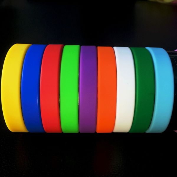 New colorful elastic silicone sports wristbands for promotions