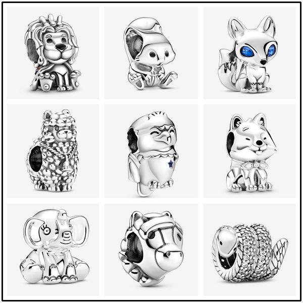 New Fashion Charm Original S925 Silver Elephant Alpaca Beads Suitable for Original Women's Bracelet Jewelry Accessories