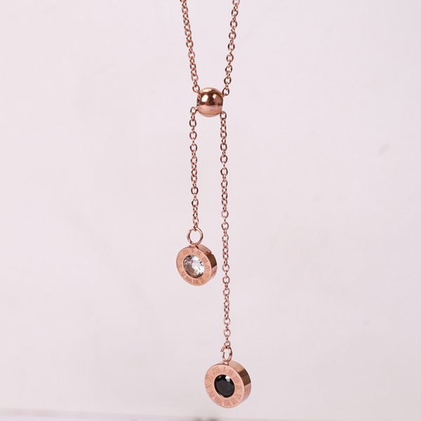 New Fashion Design Roman Numerals Pendant Necklace Rose Gold Plated Stainless Steel Jewelry with Zirconia

Rose gold plated stainless steel pendant necklace featuring Roman numerals and zirconia ac...