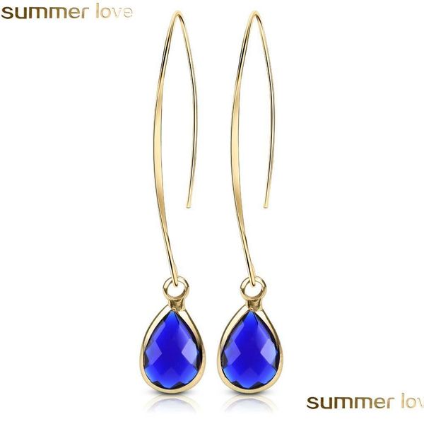 New red crystal chandelier drop earrings for women, gold-plated fashion jewelry delivery