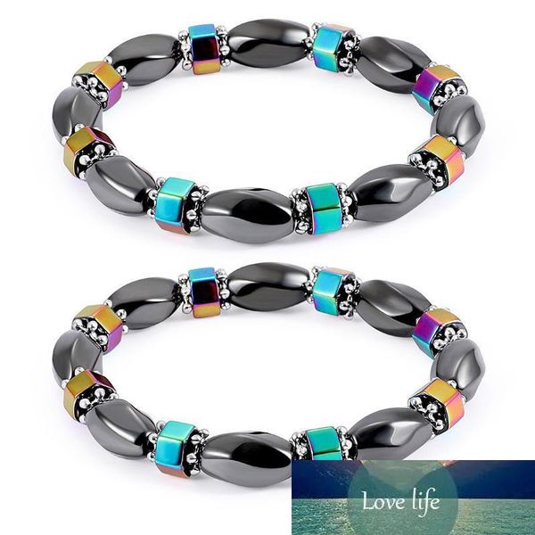 Newest AB color magnetic hematite and black gallstone alloy bracelets for women and men, FBA dropshipping available
