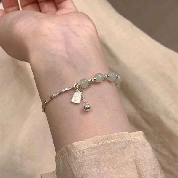 New-style Chinese bracelet with scattered silver fragments, unique niche design, simple minimalist style, lucky charm for peace and happiness