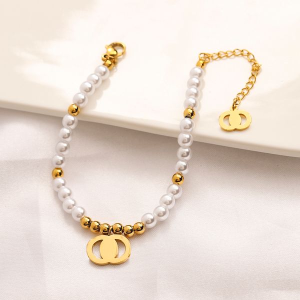 Pearl Women Bracelet Luxury Love Chains Bracelet Designer 18K Gold Plated Jewelry Wedding Party Accessories New Gifts Bracelet Wholesale