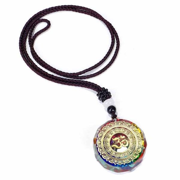 Pendant necklaces featuring Metatron Cube orgonite, designed for energy balancing, chakra alignment, Reiki healing, and EMF shielding