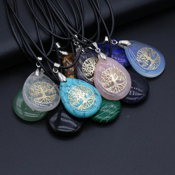 Pendant necklaces featuring Reiki healing 7 chakra crystals, crafted from natural agate and lapis lazuli stones, designed as energy amulets for women's jewelry gifts
