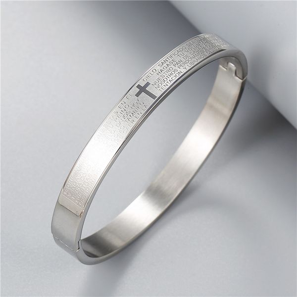 Popular Christian jewelry featuring Bible verses on stainless steel bangle bracelets