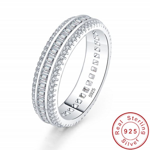 Princess cut lab diamond promise ring in 925 sterling silver, perfect for engagement or wedding bands, a fine jewelry gift for women and men