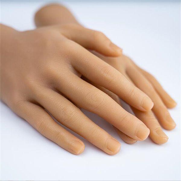 Realistic 29cm ring display hand model for jewelry, manicure props, and Halloween finger dolls (1 pair)