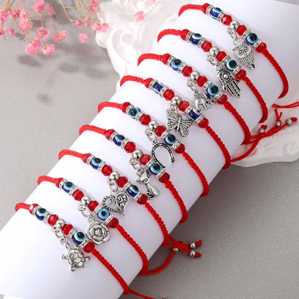 Red rope woven bracelet with vintage animal charm, a classic design for gifting
