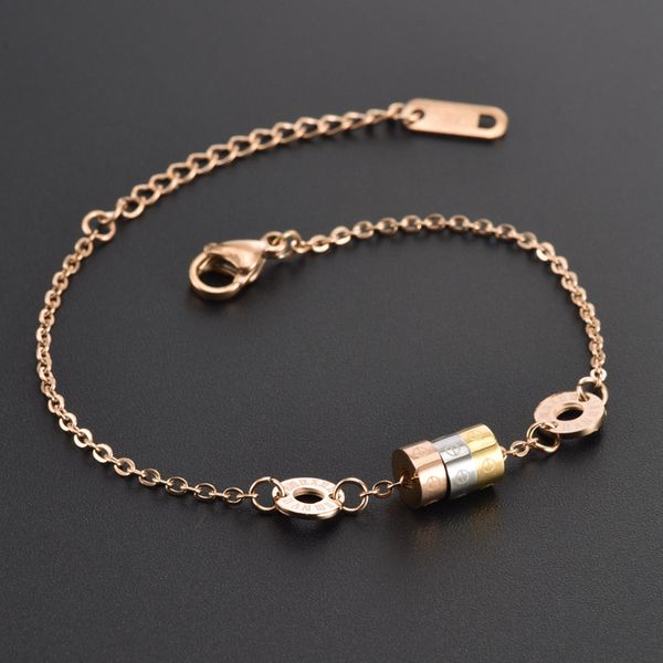 Rose gold plated stainless steel charm bracelet for women, a thoughtful gift