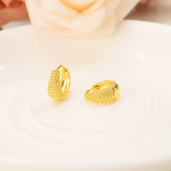 Round Huggies hoop earrings in solid 9K gold, perfect for kids and girls' cute jewelry
