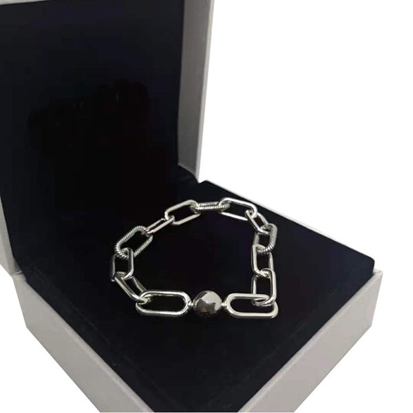 S925 Sterling Silver Link Chain Bracelets Fit Beads Charms Ladies Fashion Designer Jewelry Gift Wedding Party Luxury Slender Bracelet