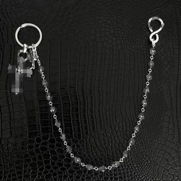 Silver Vintage Cross Individuality Bag Chain for Both Genders in Matching Style