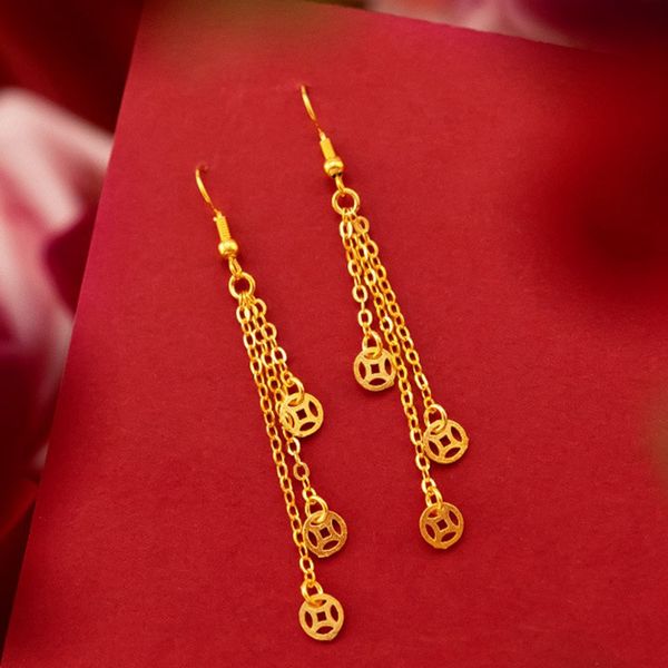 Square Hollow Dangle Earrings for Women in 18k Gold Filled, Stylish Female Accessories