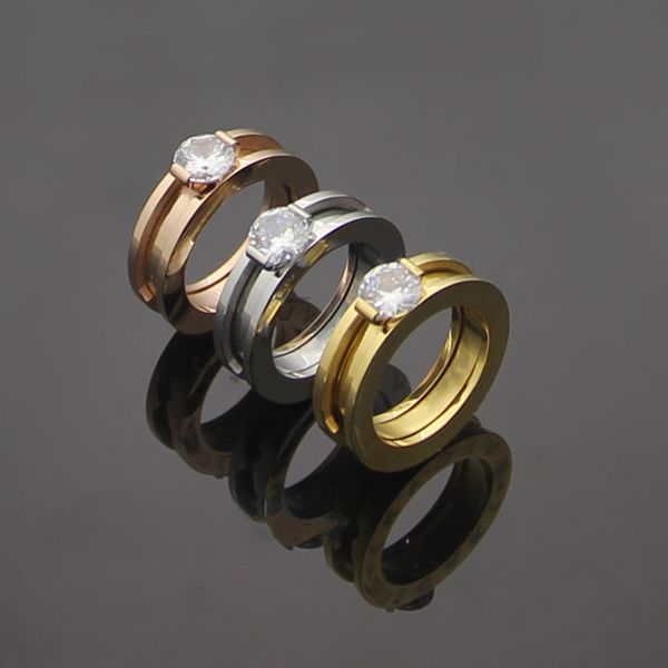 Stainless steel designer ring set for men and women featuring diamond accents