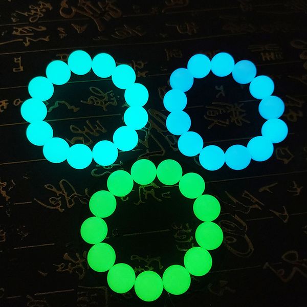 Stylish 8mm glowing fluorite stone bracelets for men and women, luminous yoga jewelry with natural beads