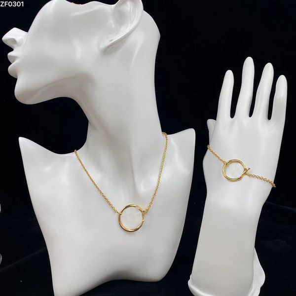 Stylish stainless steel designer jewelry set for women featuring necklaces and bracelets