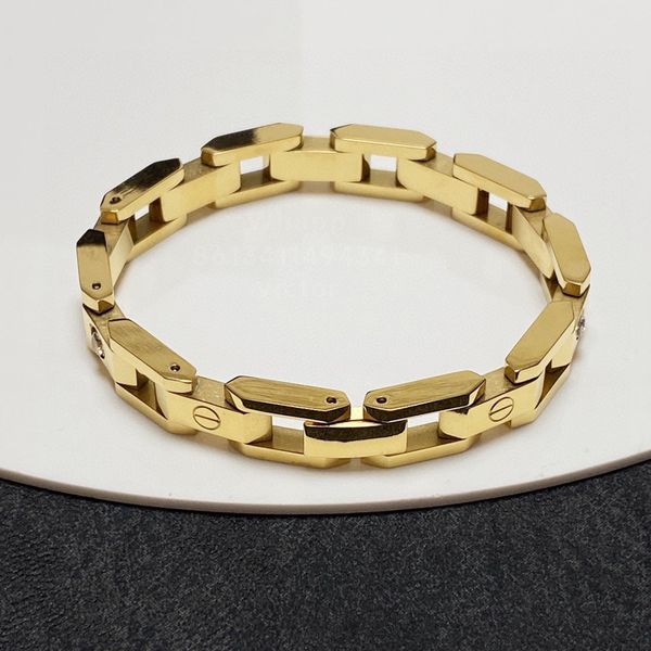 Tank LOVE bracelet for men - premium 18K gold-plated designer couple chains, top-tier replica with 5A quality craftsmanship