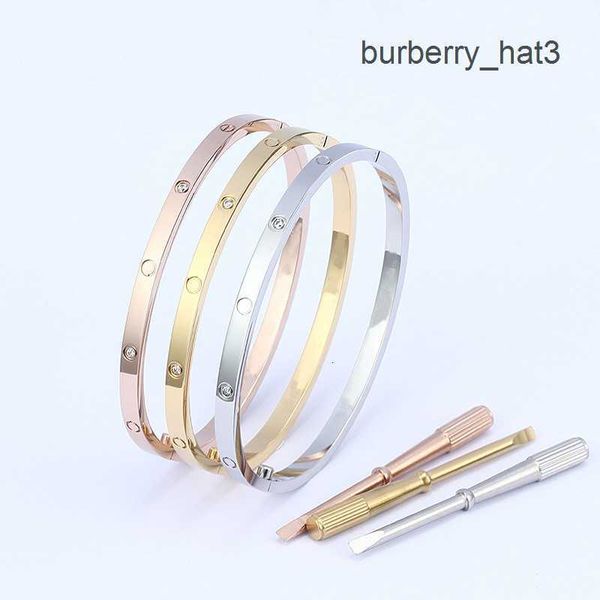 Thin titanium steel bangle for women and men in silver and rose gold, a stylish couple bracelet jewelry piece for him