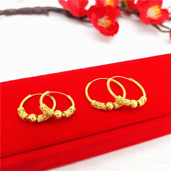 Transfer Beads Hoop Earrings in 18K Gold Filled, Classic Women's Jewelry Gift