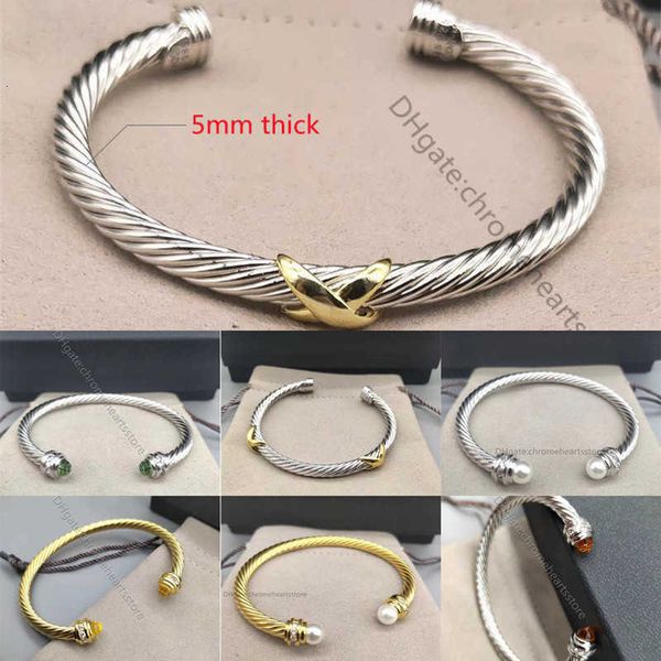 Trendy designer cable bracelet for women, elegant twist design with 925 sterling silver, a versatile luxury jewelry set