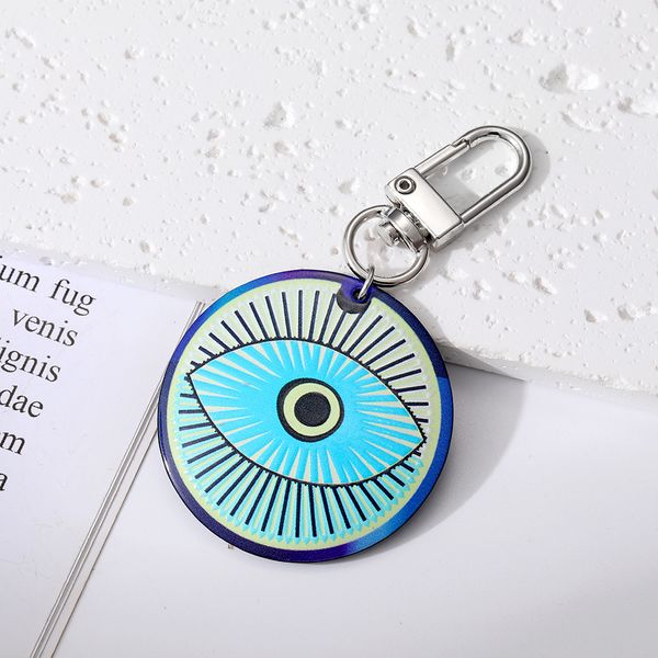 Turkish blue evil eye keychain pendant for luck and gifting