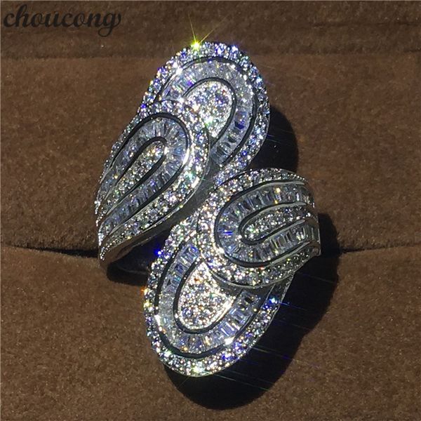 Unique elegant diamond CZ 925 sterling silver engagement and wedding rings for both women and men