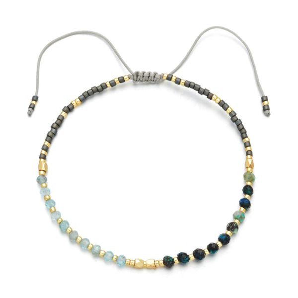 Vibrant glass bead crystal bracelets in rainbow hues, perfect summer beach jewelry for women as gifts
