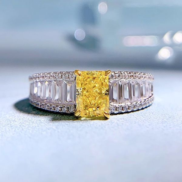 Vintage Topaz Diamond Ring crafted in genuine 925 sterling silver, perfect for weddings, parties, or as a bridal promise jewelry gift for women