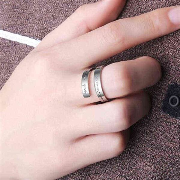 Vintage-inspired adjustable ring, a motivational jewelry piece perfect as a friendship gift for women and men