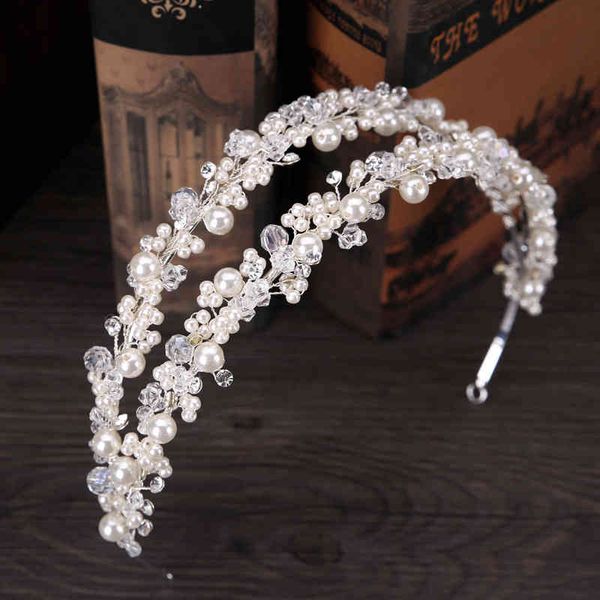 Wedding Hair Jewelry Accessories 2017 Bridal Headdress Double Row Handmade Headbuckle Princess Dress Crown