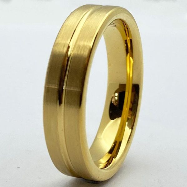 Wedding Rings 6mm Grooved Tungsten Carbide Match For Men Women Band Tarnish Free Jewelry