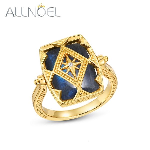 Wedding Rings ALLNOEL Natural 13 10MM Blue Labradorite 925 Sterling Silver Women Double Side Reversible Gold Plated Vintage Jewelry Gift 230

ALLNOEL's 10mm blue labradorite wedding ring in sterling silver with reversible gold plating, a vintage-style jewelry gift for women