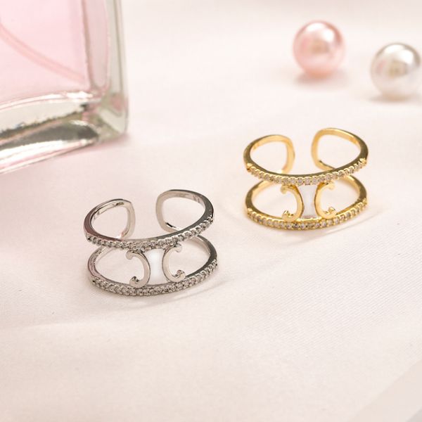 Wedding Rings Designer Branded Rings Double OpenFashion Gold Plated Accessories Luxury Brands 925 Silver Jewelry Womens Gifts Adjustable

Designer wedding rings with double open fashion style, gold-plated luxury accessories in 925 silver, adjustable women's jewelry gifts