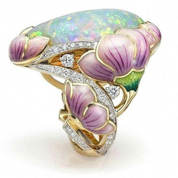 Wedding Rings Vintage Floral Moonstone Ring For Woman Romantic Exquisite Handmade Bohemian Fashion Jewelry D4P746

Vintage floral moonstone wedding ring for women, a romantic handmade bohemian jewelry piece D4P746