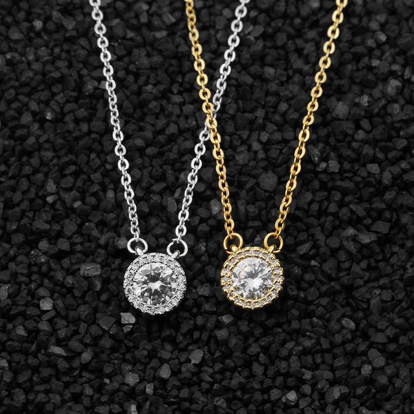 Wholesale 10-piece set of charming dotted pendant necklaces for women, stylish sweater chains with round crystal collars, perfect as feminine jewelry gifts