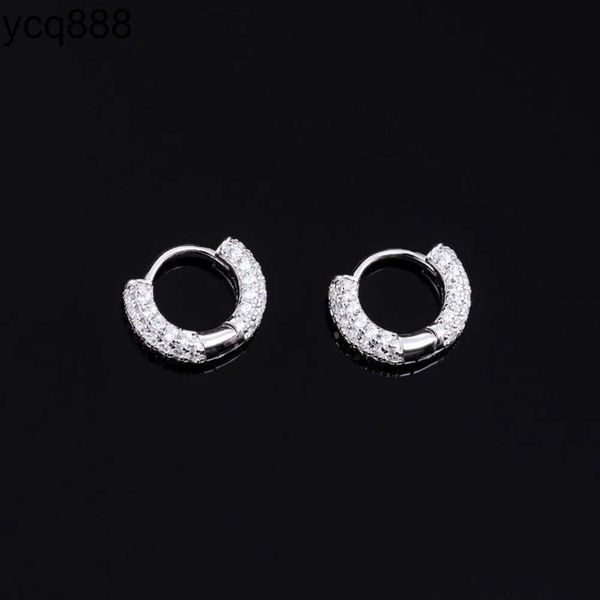 Wholesale Classic Moissanite Hoop Earrings with 1ct VVS Diamonds in 10k Gold for Men and Women