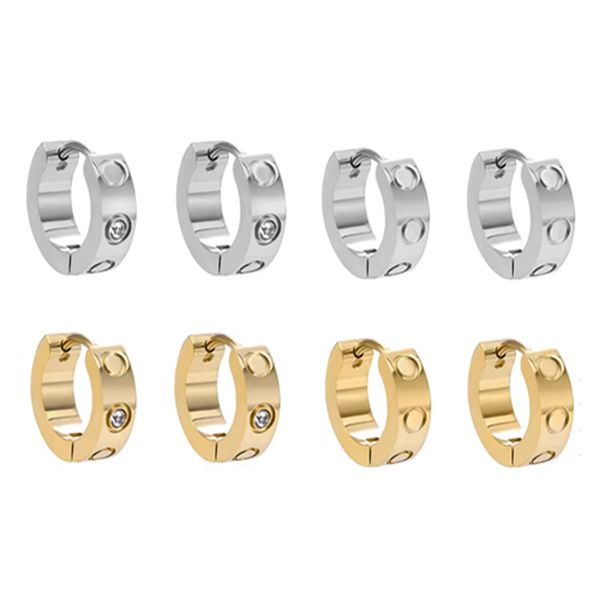 With Box Stud Earrings - elegant gold designer earrings for women, perfect for parties, weddings, anniversaries, featuring high-polished designer hoops