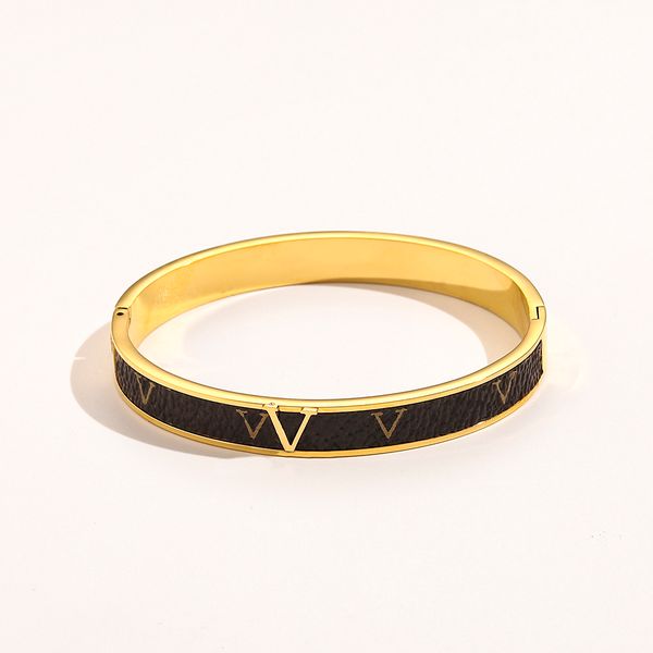 Women's designer bracelets featuring letter charms, leather accents, and 18K gold-plated stainless steel, perfect for weddings and gifting