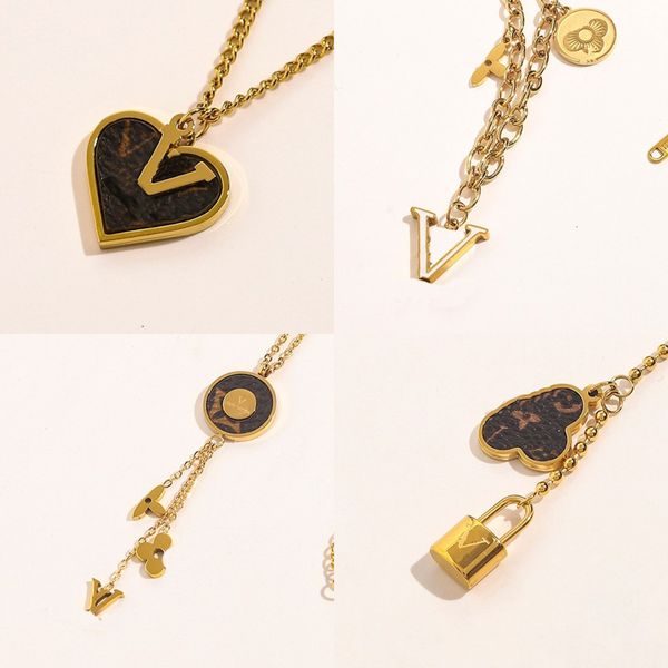 Women's faux leather necklace with 18K gold plating, featuring a stylish choker chain and letter pendant, inspired by European and American fashion trends for weddings and daily wear