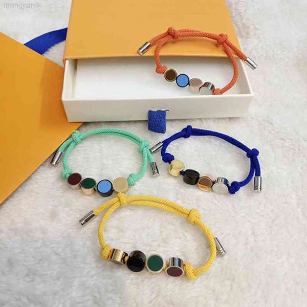 Women's love bracelet letters and men's bangle lovers hand rope in 4 adjustable colors for unisex party jewelry
