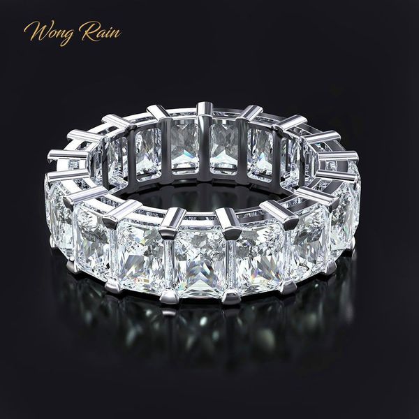 Wong Rain's 925 sterling silver moissanite engagement and cocktail ring for women, available wholesale as fine jewelry under model CJ191230