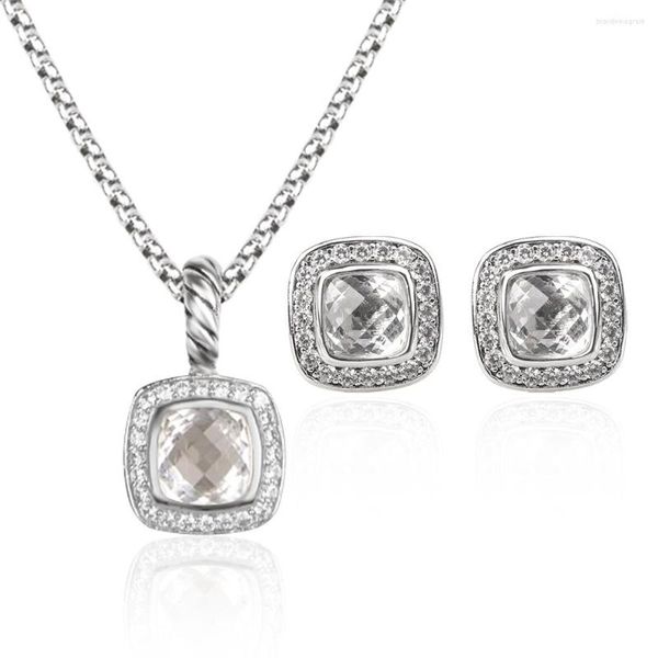 YYSUNNY's elegant vintage necklace and earrings set features French cable wire design for stylish women